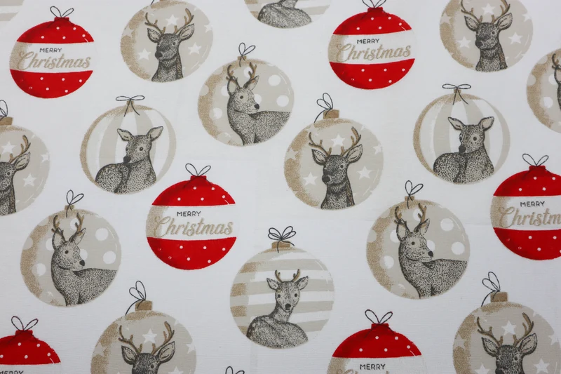 Dekostoff Reindeer Baubles