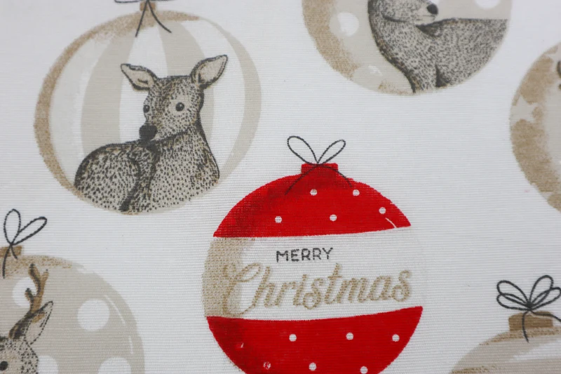 Dekostoff Reindeer Baubles