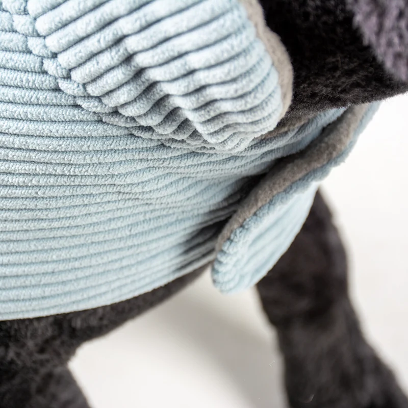 Hundemantel Corduroy grau