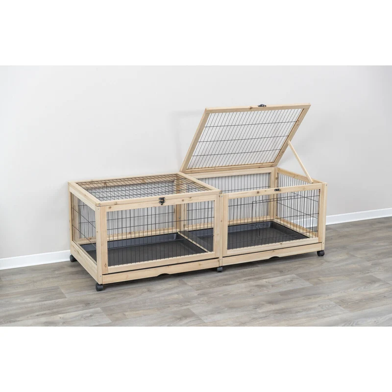 Kleintier Indoor Gehege aus Holz