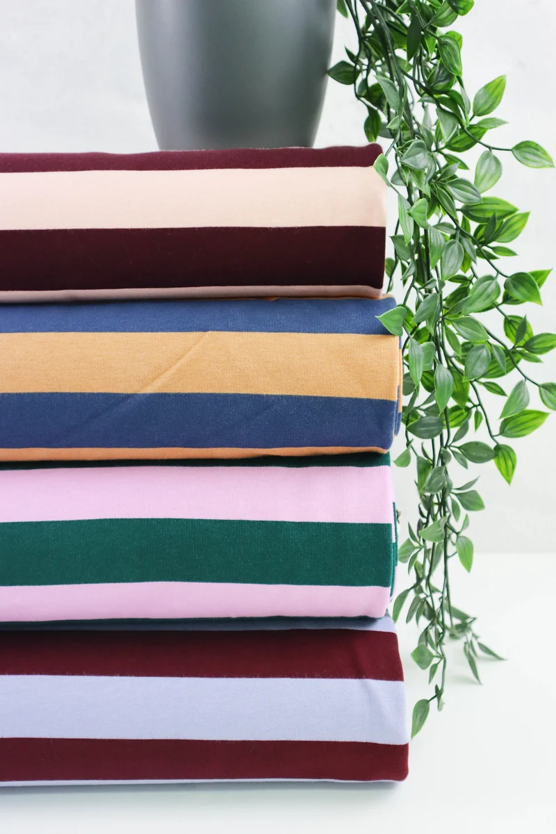 French Terry angeraut Bold Stripes by Poppy