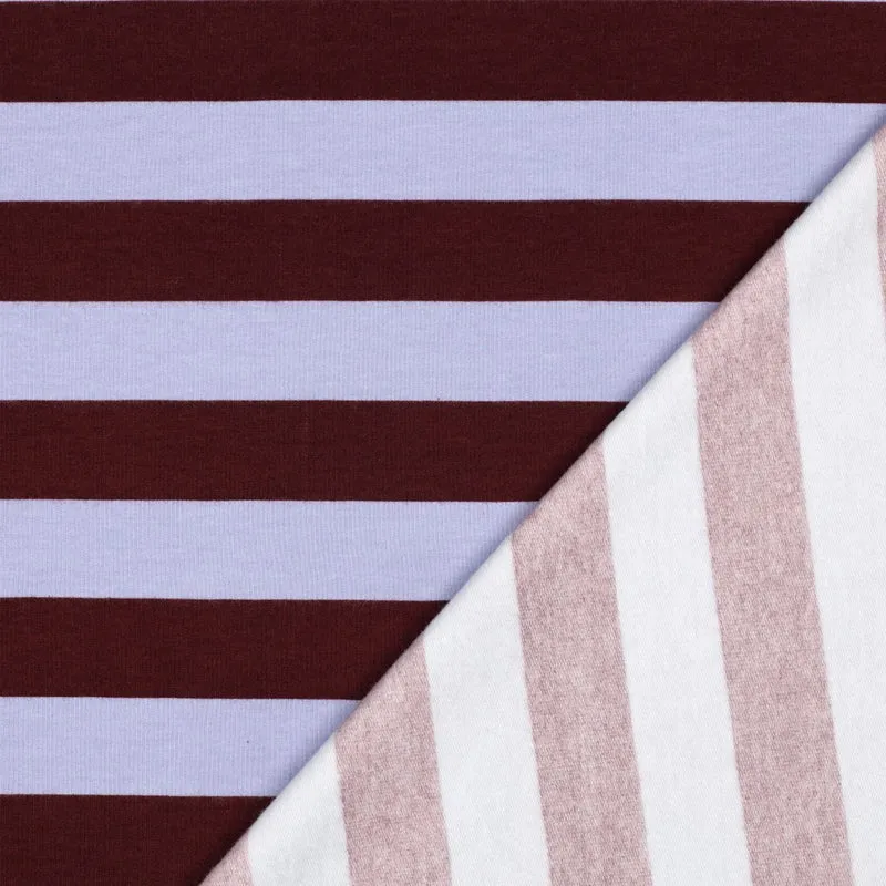 French Terry angeraut Bold Stripes by Poppy
