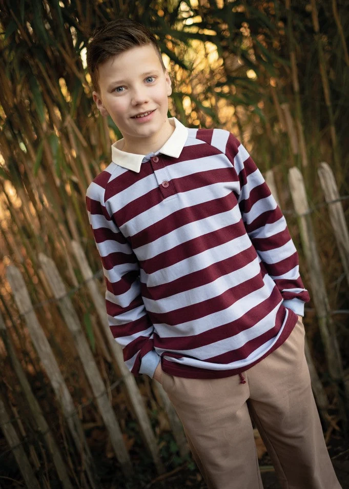 French Terry angeraut Bold Stripes by Poppy