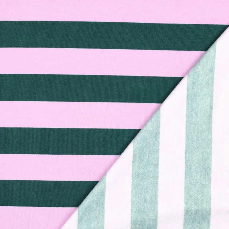 French Terry angeraut Bold Stripes by Poppy