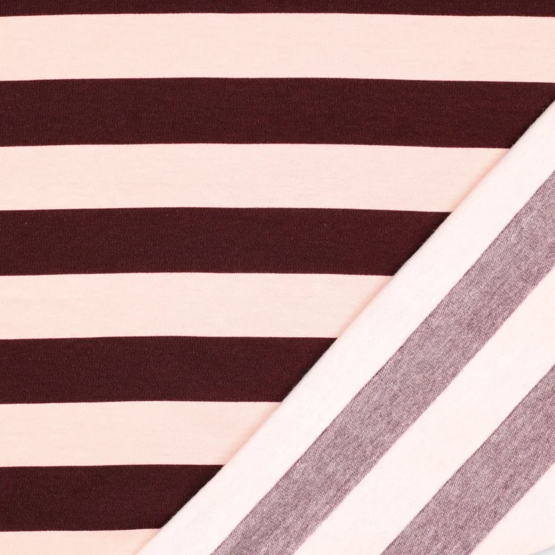 French Terry angeraut Bold Stripes by Poppy