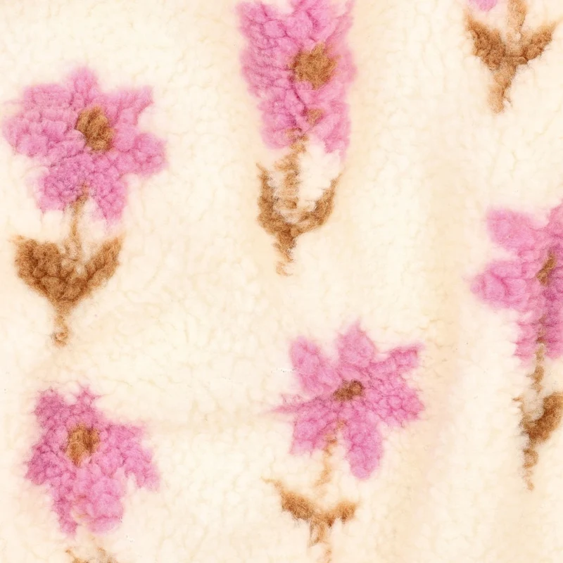Teddy Stoff Jacquard Cute Flowers