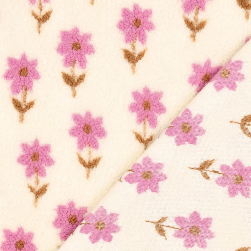 Teddy Stoff Jacquard Cute Flowers