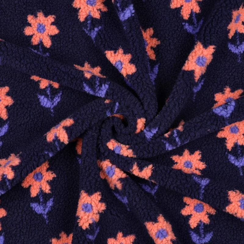 Teddy Stoff Jacquard Cute Flowers