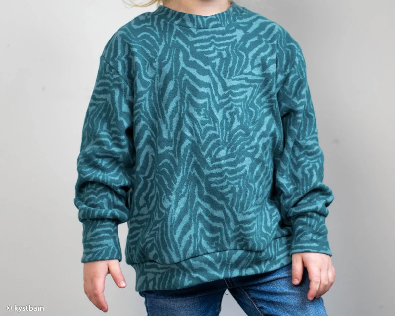 Baumwoll Jacquard Jersey Emily Animal Streifen