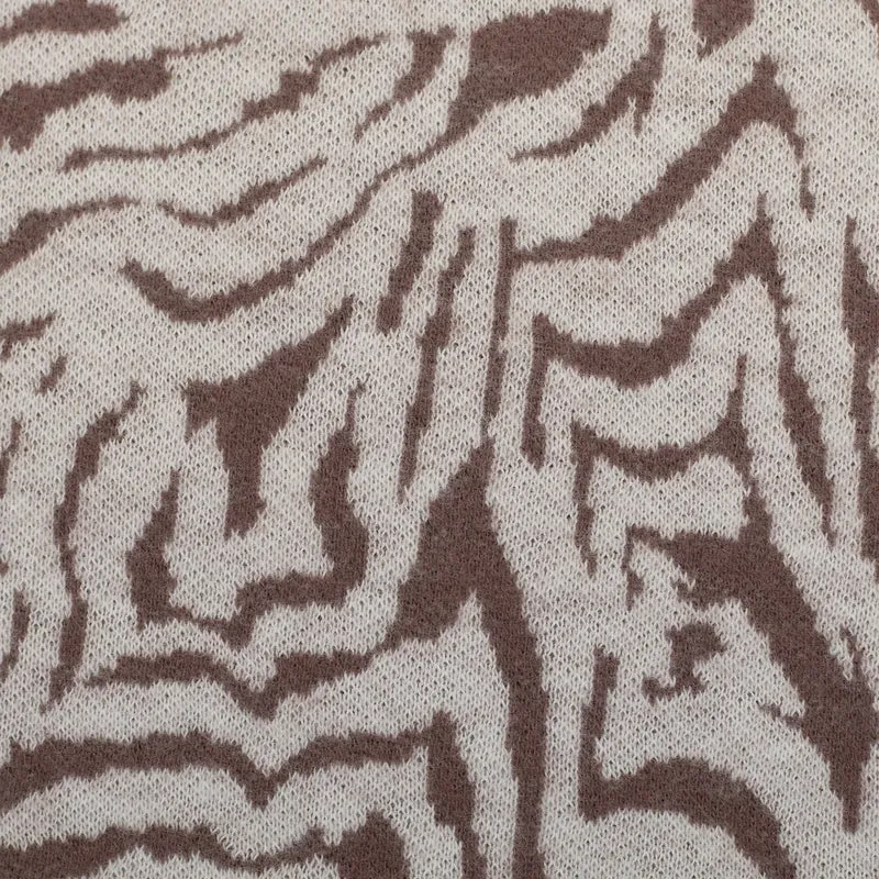 Baumwoll Jacquard Jersey Emily Animal Streifen