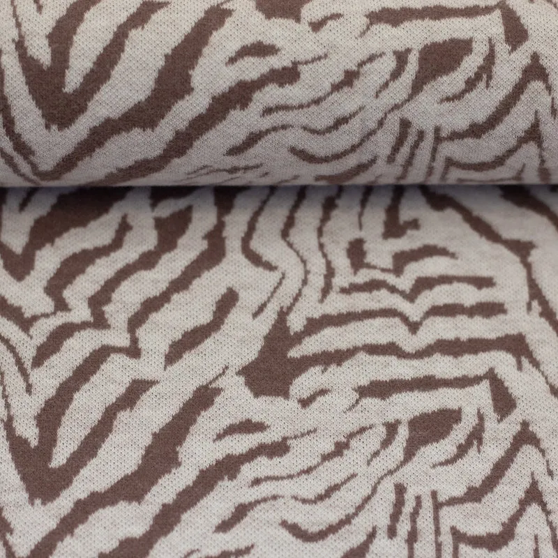 Baumwoll Jacquard Jersey Emily Animal Streifen