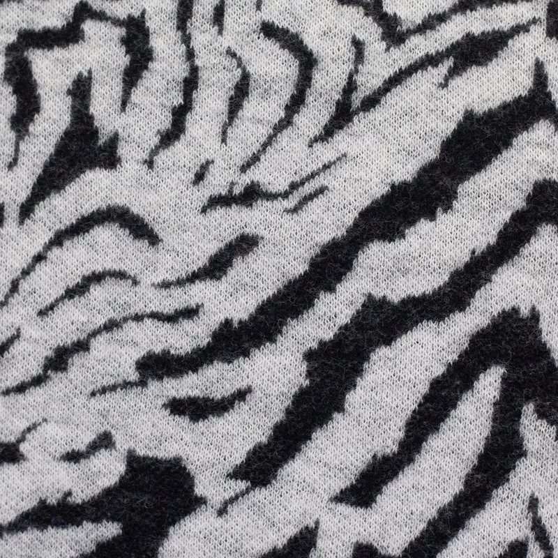 Baumwoll Jacquard Jersey Emily Animal Streifen