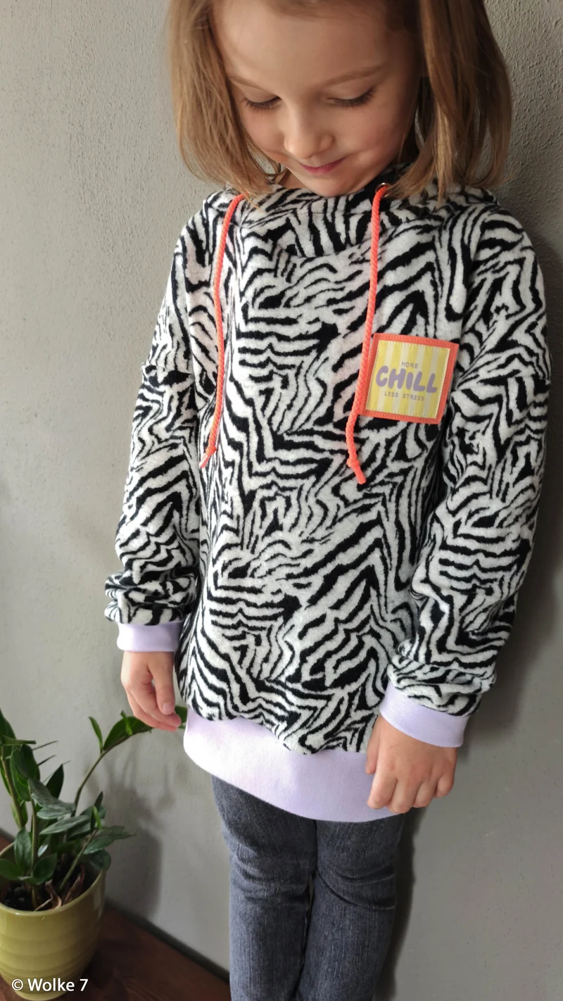 Baumwoll Jacquard Jersey Emily Animal Streifen