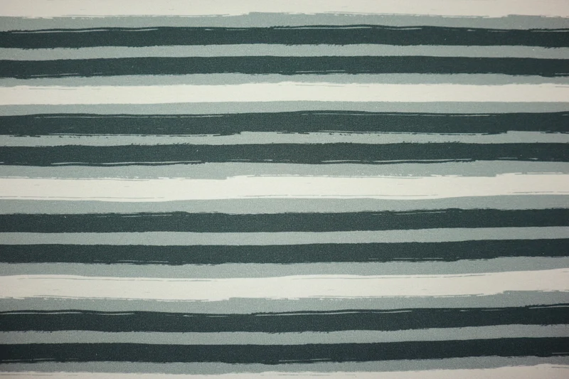 French Terry Stripes in Grey