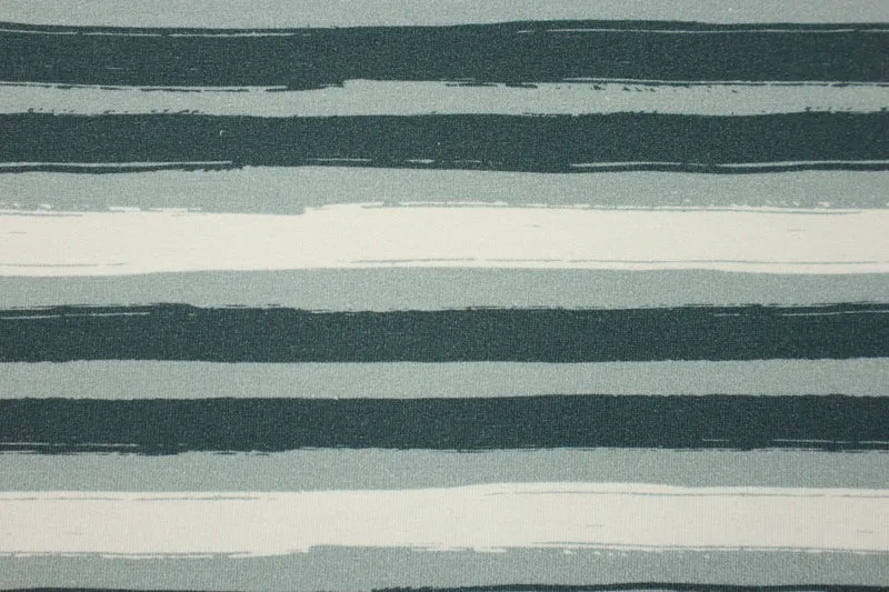 French Terry Stripes in Grey