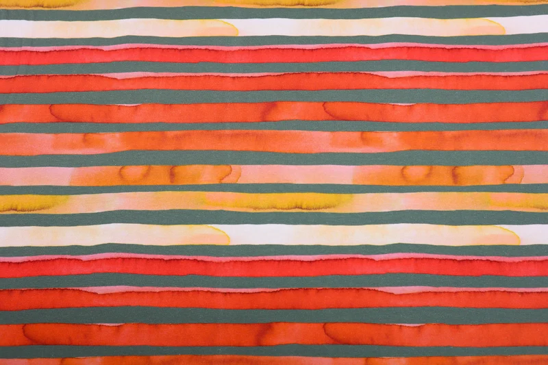 Baumwolljersey Watercolor Stripes