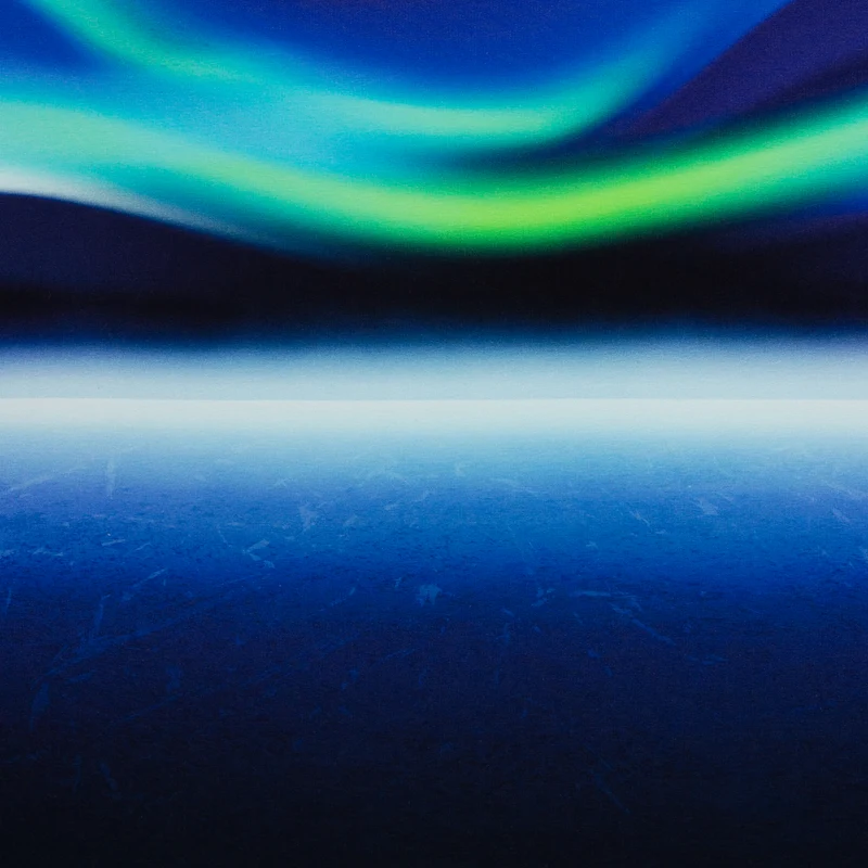 Sweatshirt Panel On The Rocks - Eisbär Polarlichter by Thorsten Berger