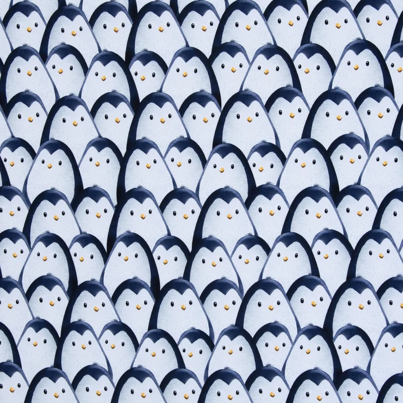 Sweatshirtstoff On The Rocks Pinguine Allover by Thorsten Berger