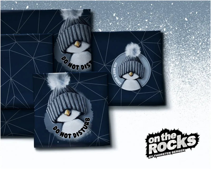 Sweatshirt Panel On The Rocks - Pinguin by Thorsten Berger