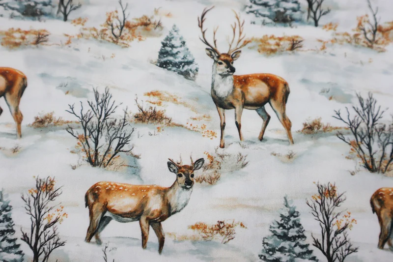 Baumwoll Popeline Cozy Christmas