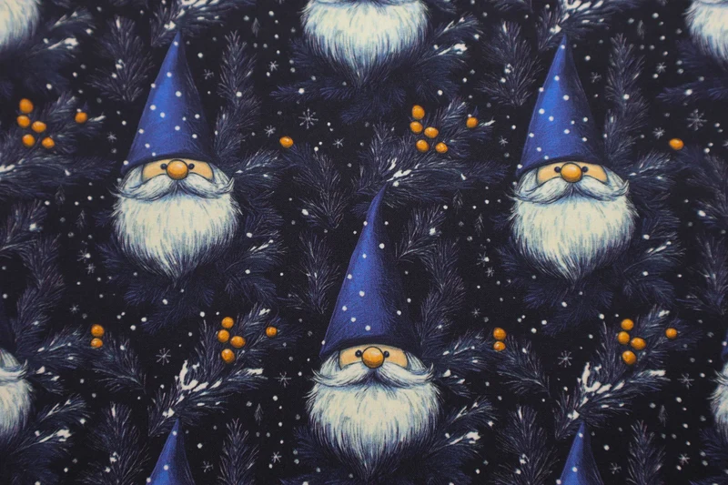 Baumwoll Popeline Weihnachten bei Nacht
