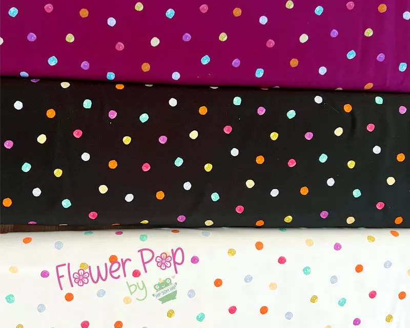Baumwolljersey Flowerpop Dots by Hip Som Hap