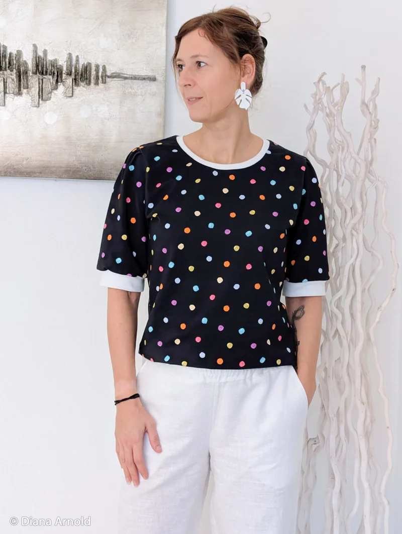 Baumwolljersey Flowerpop Dots by Hip Som Hap