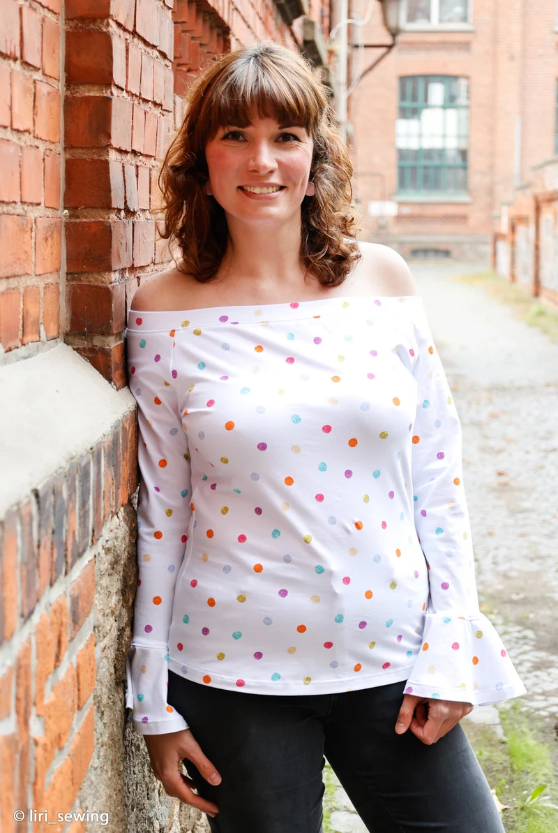 Baumwolljersey Flowerpop Dots by Hip Som Hap