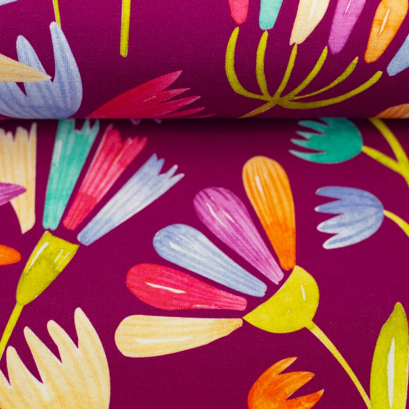 Baumwolljersey Flowerpop Flowers by Hip Som Hap