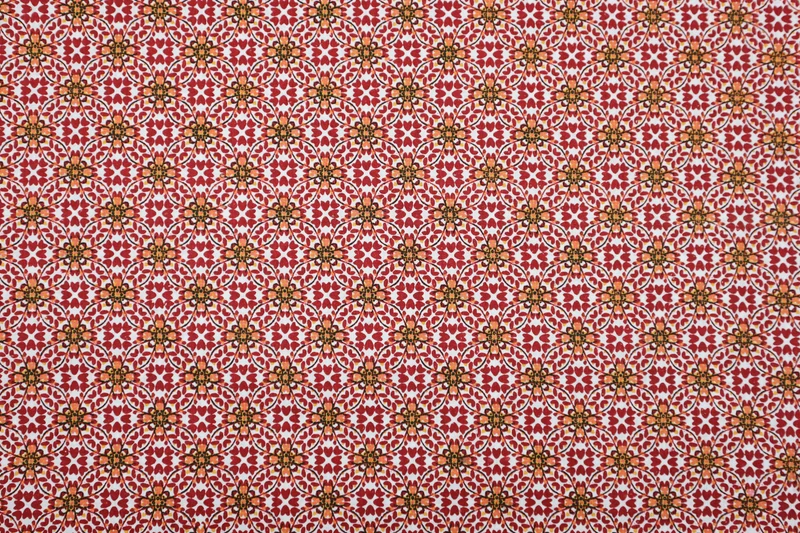 Baumwollstoff Blumen Mandala