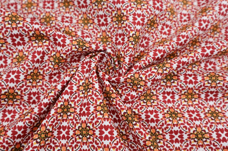 Baumwollstoff Blumen Mandala