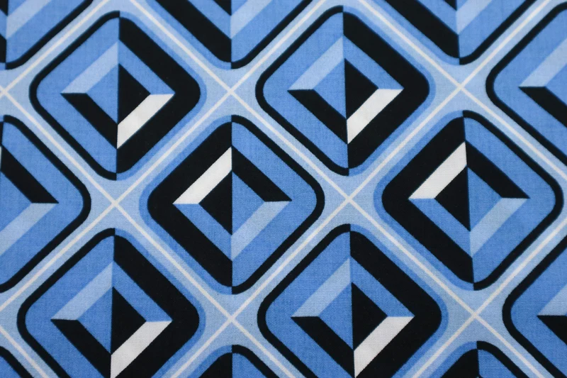 Viskose Webware Shiny Squares