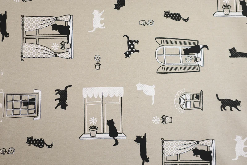 Dekostoff Cat Window