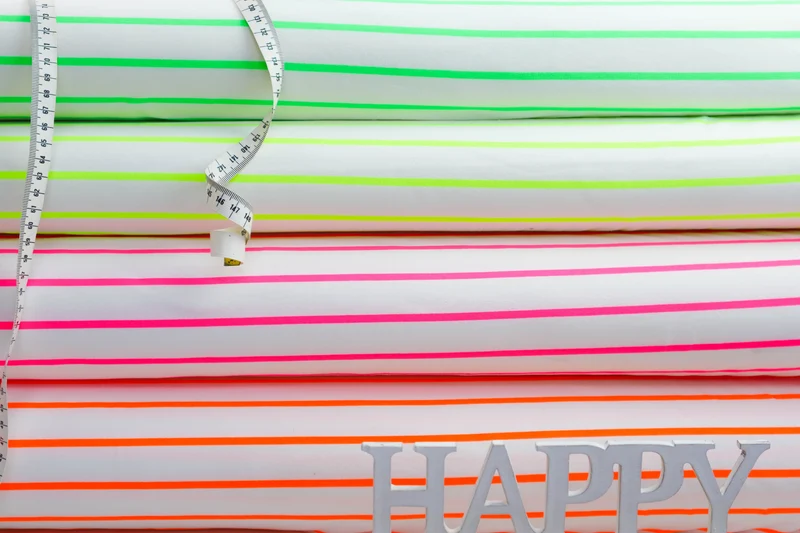French Terry Light Neon Stripes