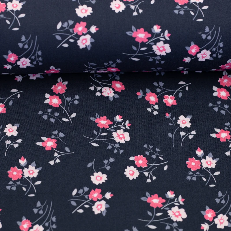 Baumwollstoff Dark Floral Romance