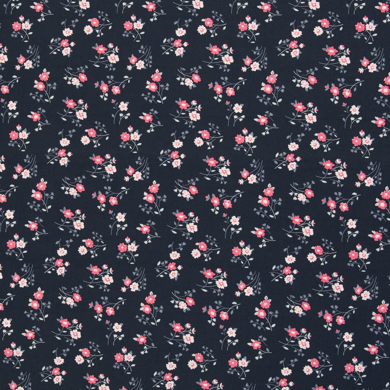 Baumwollstoff Dark Floral Romance
