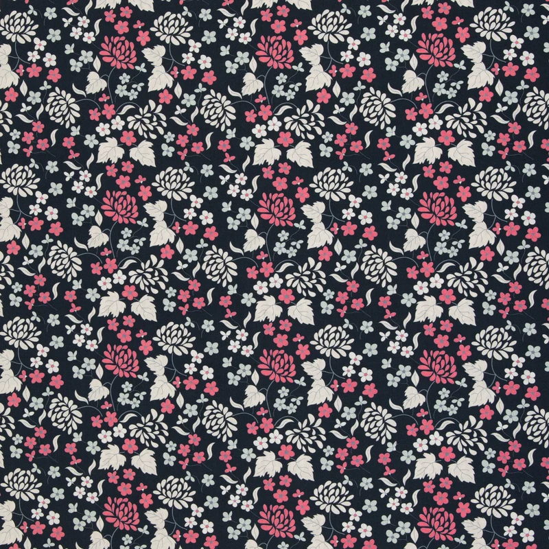 Baumwollstoff Dark Floral Romance