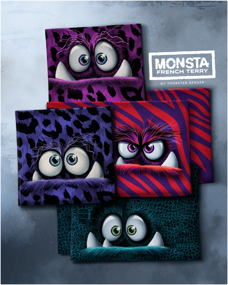 French Terry Thorsten Berger Monsta Kombistoffe