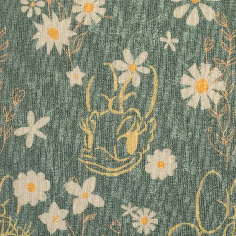 Lizenz Baumwolljersey Disney Minnie & Daisy Flowerfield