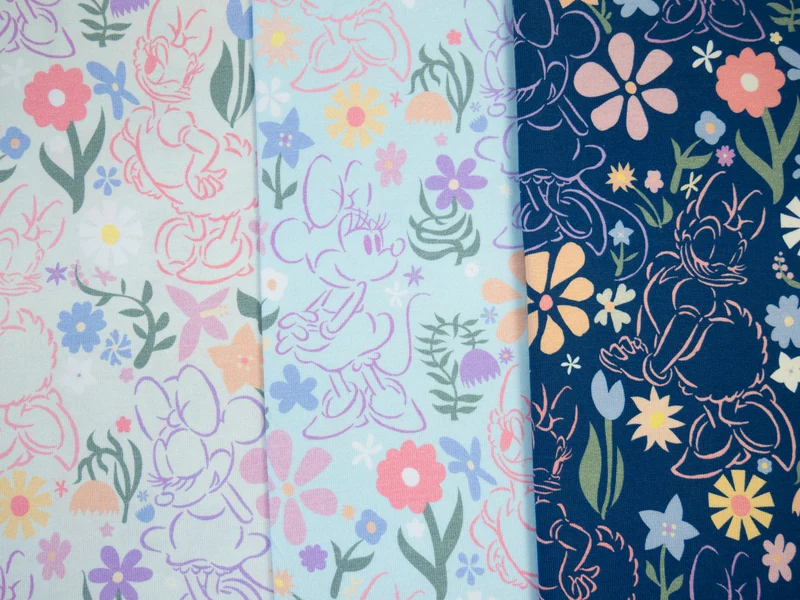 Lizenz Baumwolljersey Disney Minnie & Daisy
