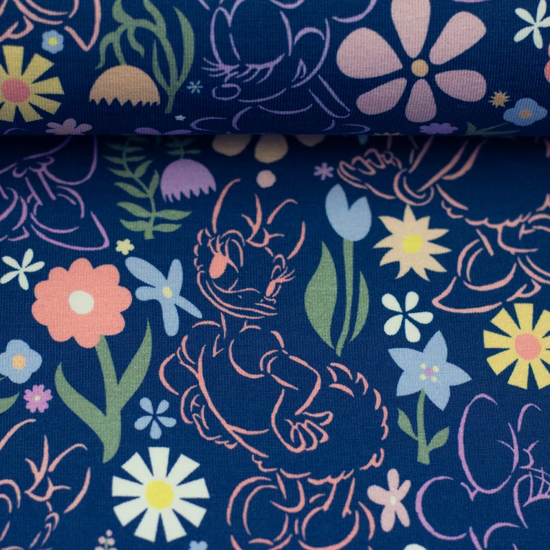 Lizenz Baumwolljersey Disney Minnie & Daisy