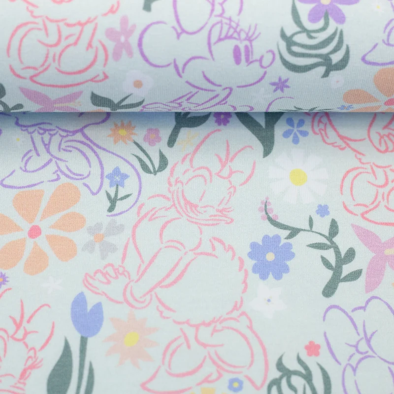 Lizenz Baumwolljersey Disney Minnie & Daisy