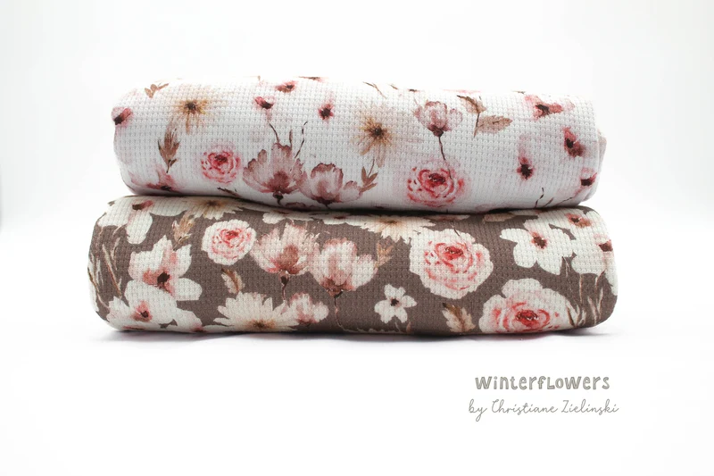 Waffeljersey Winterflowers by Christiane Zielinski