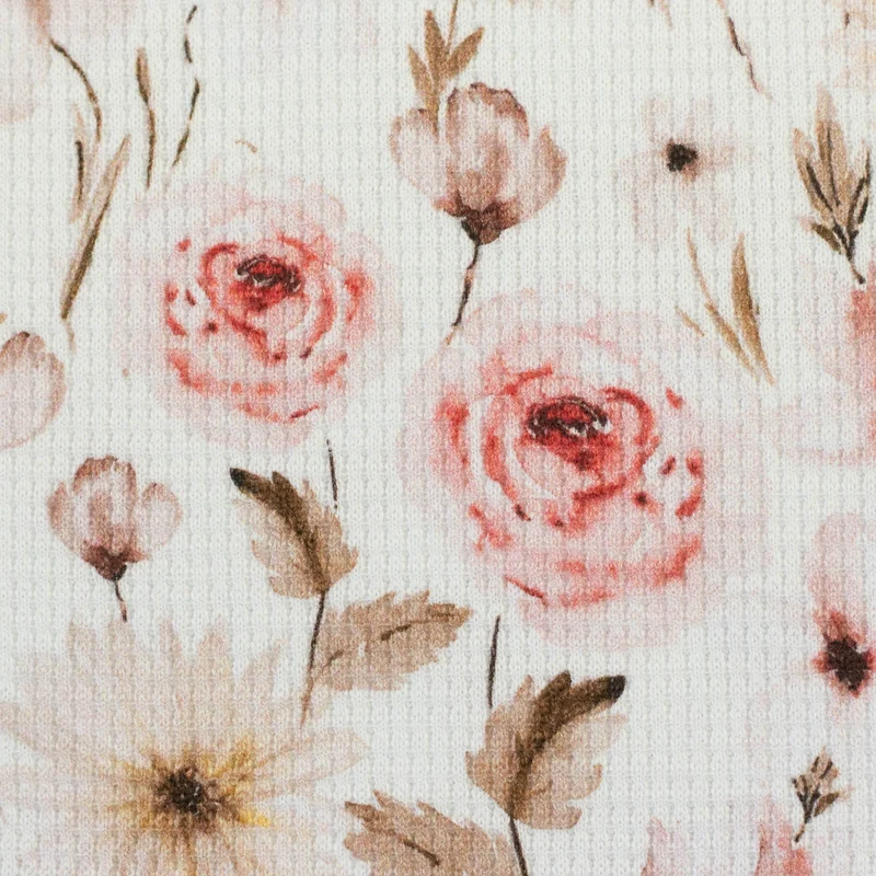Waffeljersey Winterflowers by Christiane Zielinski