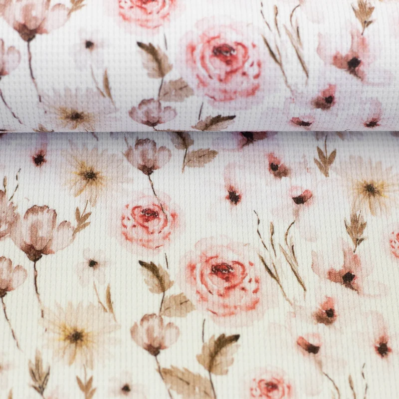 Waffeljersey Winterflowers by Christiane Zielinski