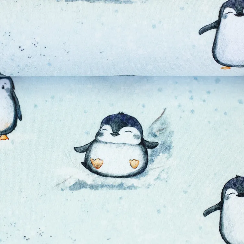 French Terry Arctic Pinguine by Christiane Zielinski