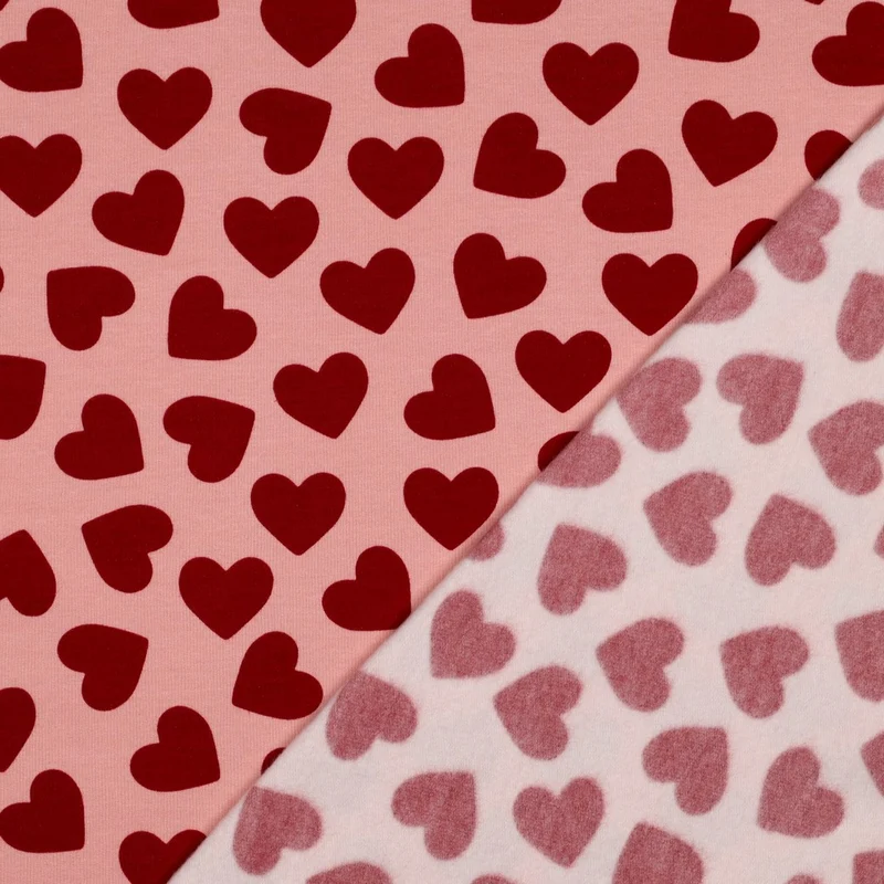 French Terry angeraut Lovely Hearts