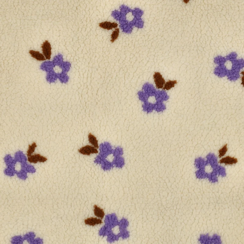 Teddy Stoff Jacquard Flowers Ecru by Poppy