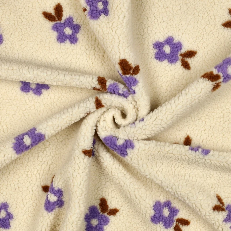 Teddy Stoff Jacquard Flowers Ecru by Poppy