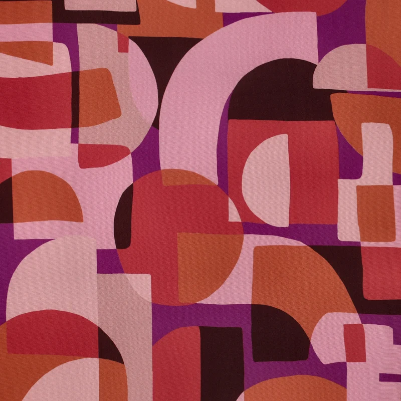 Lenzing EcoVero™ Viskose Abstrakt Pink by Poppy